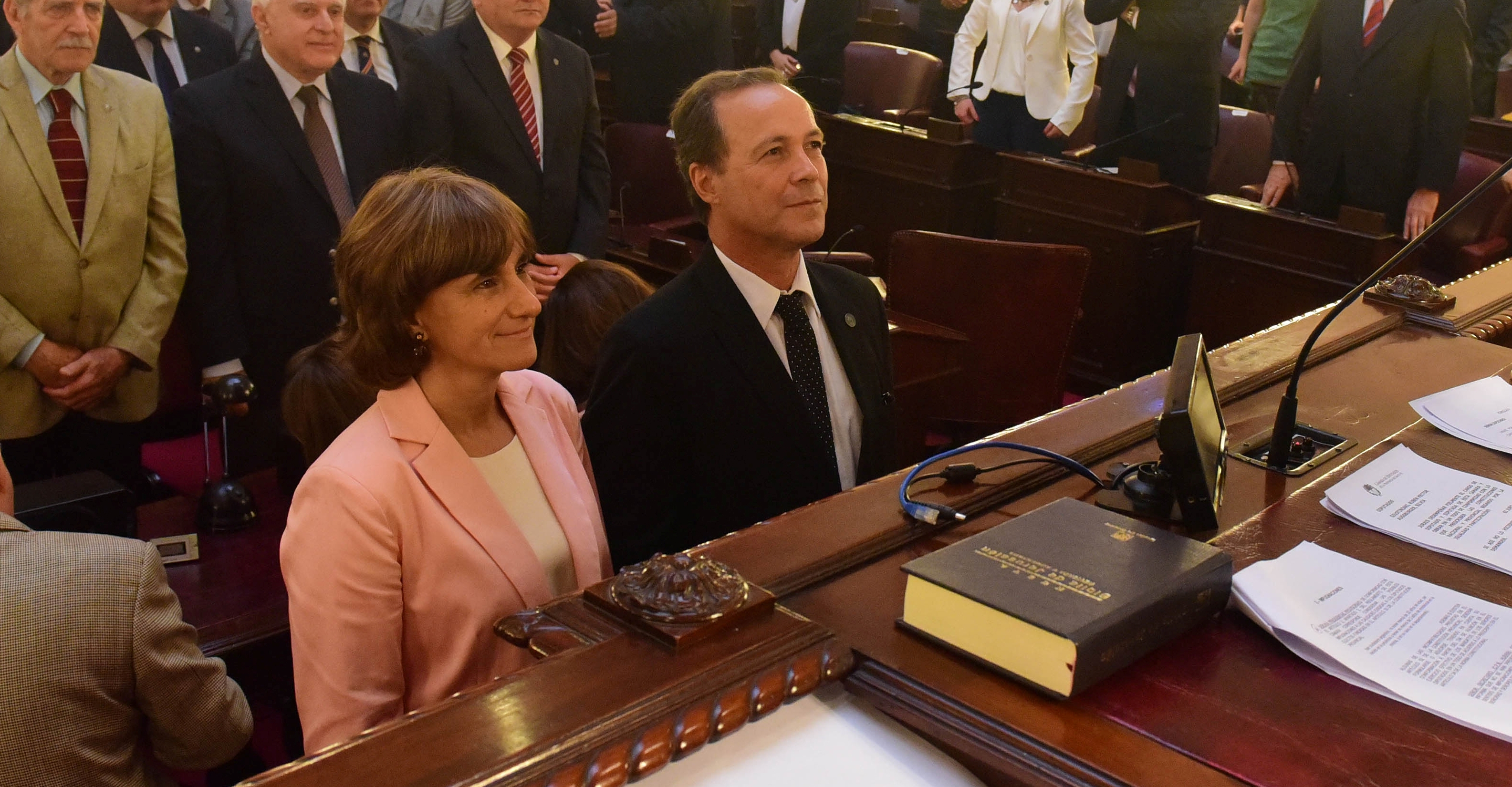 Desde que asumieron sus bancas, Giustiniani y Augsburger integran un bloque que lleva el nombre de su corriente interna.