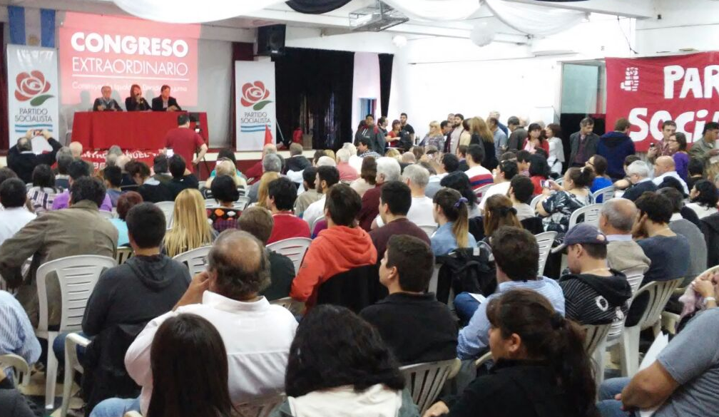Una imagen del encuentro socialista bonaerense, en Vicente López.