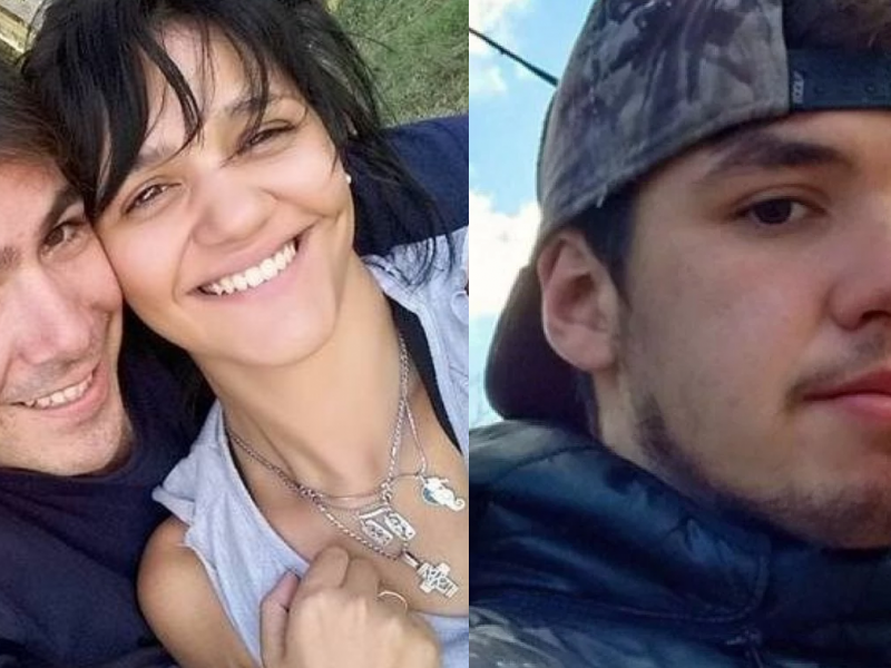 Alfredo Turcumán
y su asesina, Claudia Moya (izquierda). A la derecha, Claudio Ayuso.