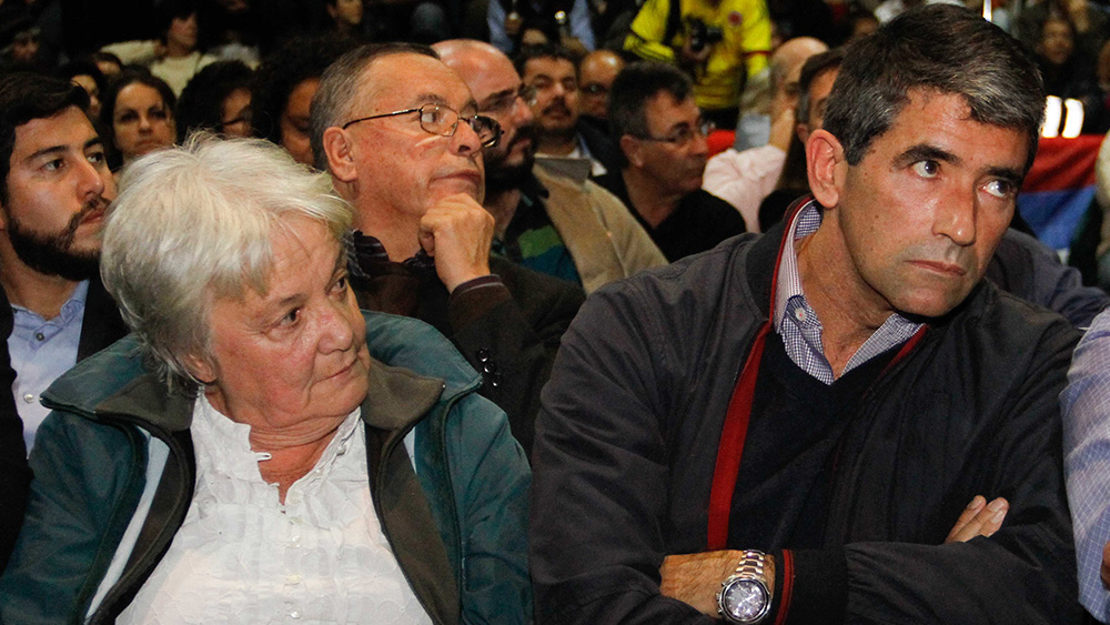 Lucía Topolansky, reemplazante en la vicepresidencia, y Raúl Sendic, el renunciante.